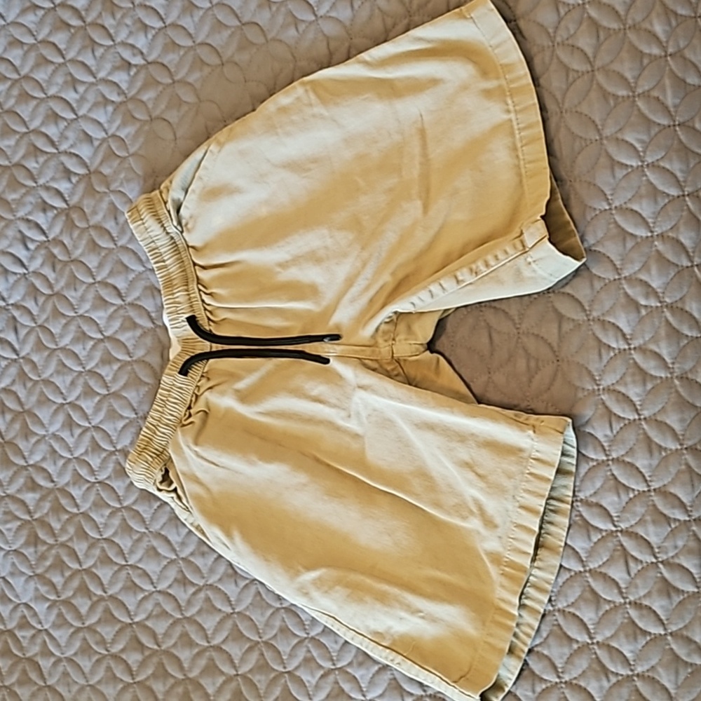 Solid Khaki Twill Shorts